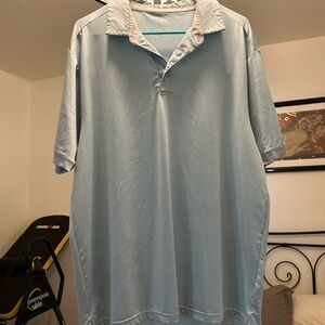 LIV golf official Team Fireballs Light Blue Men's Polo Shirt